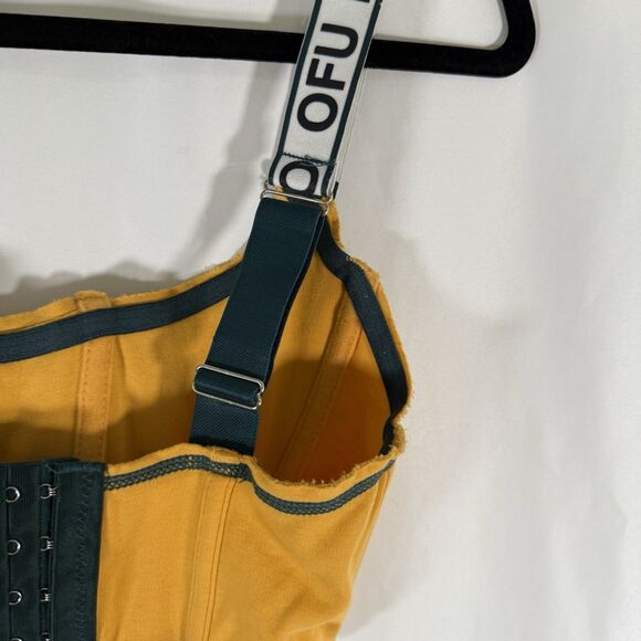 Out From Under Crop Top Women's Small Yellow OFU Straps Hook Eye Adjustable - Picture 9 of 9